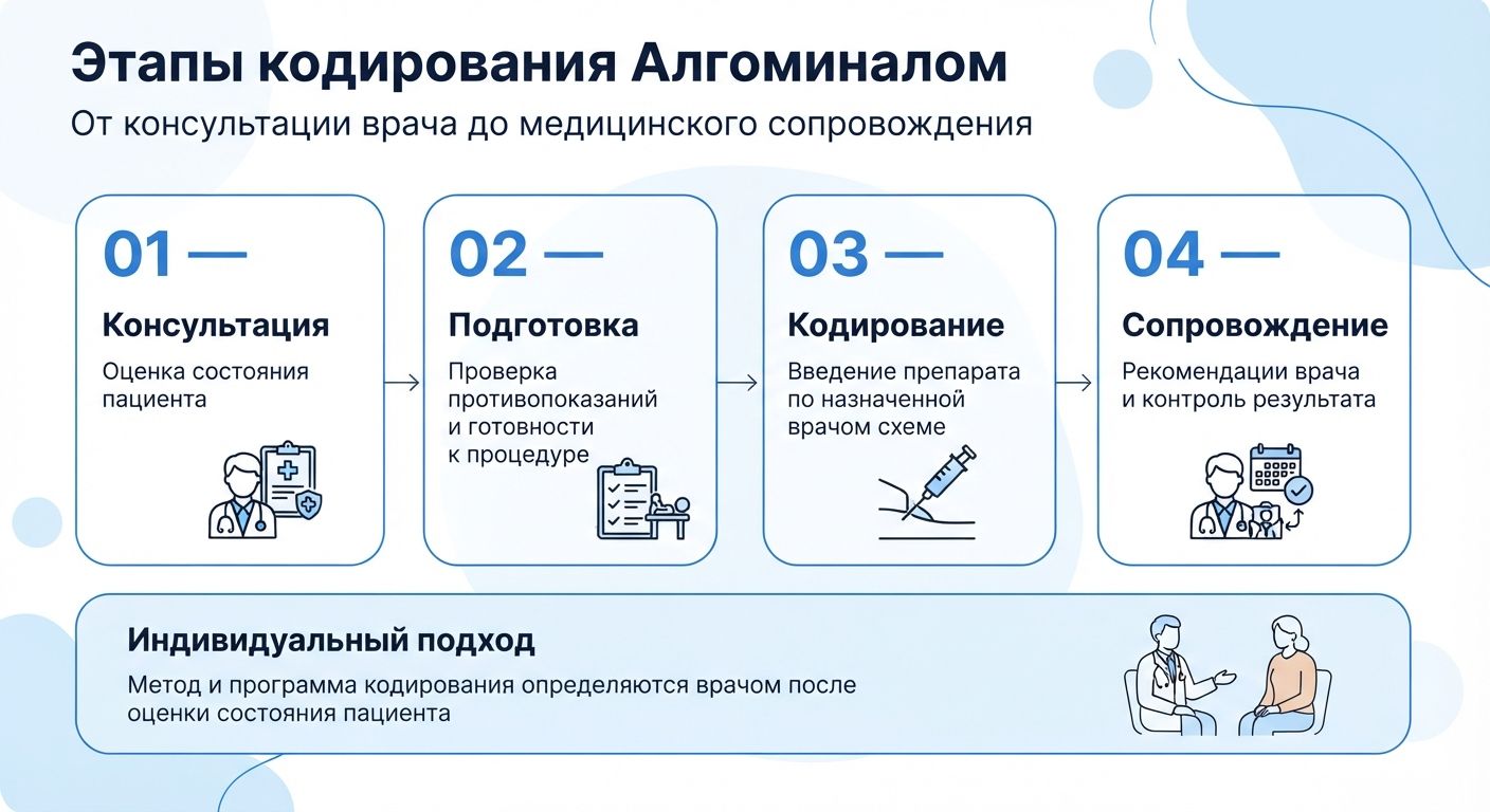 Кодирование препаратом «Алгоминал» в Кашине инфографика