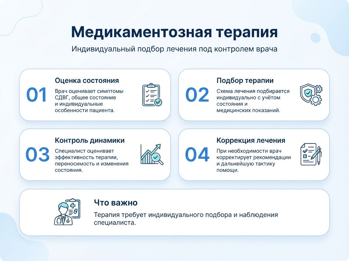 Лечение СДВГ в Кашине у детей и взрослыхинфографика